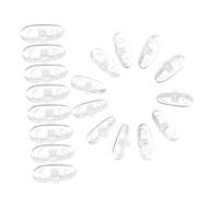 ELAYARD 100pcs Soft Silicone Push Nose Pads for Glasses and Sunglasses Comfortable Eyeglass Nose Bridge Cushions Replacement Pads Compatible with Various Frames Skin-Friendly Design