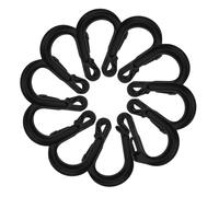 ELAYARD 10pcs Car Storage Hook S Shaped Hanger for Car Trunk Black Abs Material Easy Installation Enhancing Storage Efficiency for Outdoor Activities and Home Use