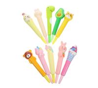 ELAYARD 10Pcs Cartoon Gel Pens Multi Function Stress Relief Slow Rising Squeeze Pens for Students Party Favors Comfortable Grip Plastic Material
