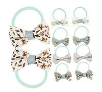 ELAYARD 10pcs Elastic Hair Bow Scrunchies for Women and Soft Ponytail Holders with Sweet Bowknot Design Gentle and Practical Hair Ties School Party and Daily Use