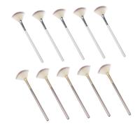ELAYARD 10pcs Fan Shaped Small Highlight Makeup Brushes for Estheticians Soft Hair Powder Applicators Travel Friendly Cosmetic Tools for Facial Highlighting and Essence Application