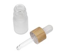 ELAYARD 10pcs Frosted Dropper Bottles with Bamboo Caps Essential Oil Containers Portable Travel Cosmetic Bottles Protection Compact Liquid Dispensers