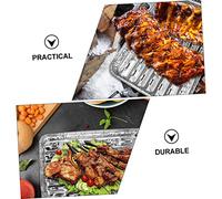 ELAYARD 10Pcs High-Grade Foil Pans for BBQ Grilling and Roasting Stackable and Tin Containers for Oven Air Fryer Microwave Use for Fish Meat Cheese Rice Cooking and Outdoor Picnic