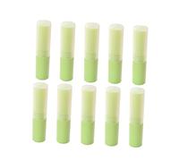 ELAYARD 10pcs Lip Balm Tube Lip Gloss Container Plastic 4g Reusable Turning Wheel Mechanism Green for DIY Homemade Use Women Girls