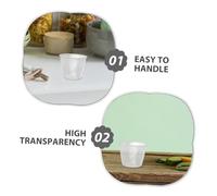 ELAYARD 10pcs Measuring Cup Food Containers Cup Rice Measuring Device Liquid Measure Plastic Rice Cooker Milk Frothing Oil Measurement Transparent Pp re-usable