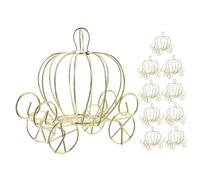 ELAYARD 10pcs Metal Candy Boxes Pumpkin Carriage Shape Candy Storage Containers Wedding Party Favor Boxes Halloween Table Centerpieces Decorative Treat Holders