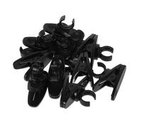 ELAYARD 10pcs Microphone Clip Black Adjustable Holder for Podcast and Public Speaking