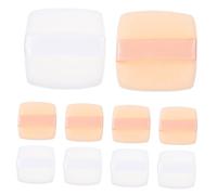 ELAYARD 10Pcs Mini Square Powder Puff for Foundation Concealer Blush Highlighter Soft Cosmetic Sponges with Finger Band for Precise Makeup Application Practical Beauty Tool for Daily Use