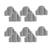 ELAYARD 10pcs Plastic Underarm Crutch Three-Way Connectors Replacement Parts Lightweight Repair Accessories for Adult Walking Sticks Stability Enhancement Gray