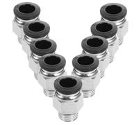 ELAYARD 10pcs Push in Pneumatic Fittings Npt Air Hose Connectors Quick Connect Couplers for Tight Leak Resistant Connection Multi Use Air Compressor Accessories