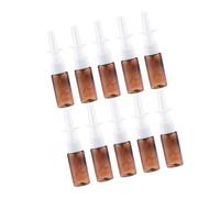 ELAYARD 10pcs Refillable Nasal Pump Bottles Pet Spray Bottles with Fine Mist Atomiser for Saline and Liquid Applications Transparent Plastic Containers for Nose Spray and DIY Formulations