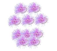 ELAYARD 10pcs Shiny Pom Hair Ties Colorful Plastic Strips Scrunchies Thick Elastic Ponytail Holders Charming Playful Design for Women Hair Accessories