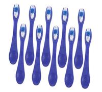 ELAYARD 10pcs Short Handle Toothbrushes with Bristles for Cleaning Prisons Detention Centers and Mental Health Facilities Compact Design for Travel and Camping