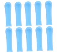 ELAYARD 10pcs Silicone Sleeve Ear Spoon Ears Sleeves Spoon Wax Remover Clean Visual Soft Boss Covers Wax Removal Replacement Cover Picking Accessories Blue Silica Gel