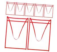 ELAYARD 10pcs Transparent Document Holders File Pockets with Hanging Rope Convenient Dry Erase Sleeves for School and Office Handheld File Bags to Protect Work Orders and Bills