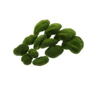 ELAYARD 12pcs Artificial Moss Stones Simulation Moss Rocks for DIY Micro Landscape Decorative Covered Stones Easy to Clean and Maintain for Indoor Garden Ornaments and Plant Pot Decor