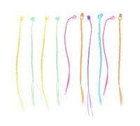 ELAYARD 12pcs Boys and Girls Wig Braided Hair Extensions Attachments Expressions Hair Clip Snaps for Girls Party Accessory