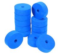 ELAYARD 12Pcs Lake Blue Cymbal Felt Pads Durable Washers Soft Non Slip Drum Repair Kit for Hi Hat Stands Crash Protection Fit Cymbal Dampener Accessories
