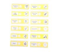 ELAYARD 12pcs Microscope Prepared Slides for Boys and Girls with Abs Plant Specimens, Plastic Biological Sample Slides for School Science Education and Biology Experiments