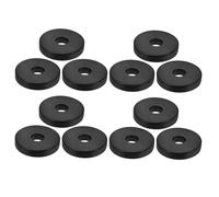 ELAYARD 12pcs Round Heavy Duty Wheel Caster Pads for Furniture Noise Reducing Scratch PVC Protectors Soft Resilient Coasters for Rolling Carts Chairs and Iron Pipe Legs