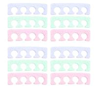 ELAYARD 12pcs Silicone Toe Finger Nail Separators Set with Soft Silicone Spacers for Pedicure and Nail Art Small Toe Dividers for Men Women Multi-color Gel Tool for Foot and Hand Care