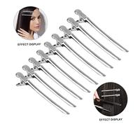 ELAYARD 12pcs Stainless Steel Tight Duckbill Hairpins for Hair Sectioning and Styling Durable Non Rust Clips for Salon Barber Shop and Home Use