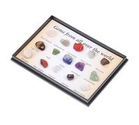 ELAYARD 15 Types Natural Crystal and Agate Mini Stone Specimen Collection for Geology Learning, Display Decor and Diy Educational Props in Home and Classroom