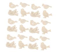 ELAYARD 150pcs Wooden Bird Shaped Slices with Fade Resistant Paint Hanging Ornaments for DIY Crafting Home Decor Wedding Birthday Party Activities Creative Wooden Animal