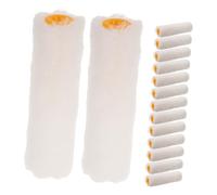 ELAYARD 15pcs Mini Roller Brush Set Small Paint Roller Kit White Cotton Thread