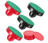 ELAYARD 16PCS Air Hockey Pushers and Pucks Replacement Accessories for Game Tables with Ergonomic Handles Comfortable Grip Red and Dark Blue Hockey Equipment Kit