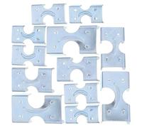 ELAYARD 16pcs Galvanized Iron Double-ended Rope Clamps for 8-16mm Wire Rope, Heavy Duty Metal Cable Clips with Corrosion Resistance, Suitable for Industrial Lifting and Marine Use