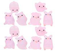 ELAYARD 18pcs Resin Pig Ornaments DIY Craft Charms Lovely Design Pink Color Decorative Effect Unique Shape for Photo Frames and Small Craft