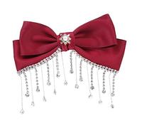 ELAYARD 1pcs Red National Style Bow Hairpin Fashion Female Hairpin Hair Clamp No Crease Clips for Girls