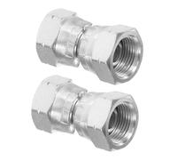 ELAYARD 2 Pcs Bsp Hydraulic Female to Female Swivel Joint Adapter Connector Stainless Steel Efficient Stable Fluid Transmission for Air Compressor and Hydraulic Systems