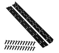 ELAYARD 2 Pcs Heavy Duty Metal Piano Hinges Continuous Hinges with Screws for Wood Cabinets Boxes and Furniture Repair Durable Black Iron Material for DIY and Crafts