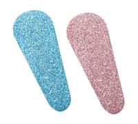 ELAYARD 2 pcs Nail Scissor Covers PU Protective Case for Manicure Scissors Glitter Design Easy to Install Portable Nail Shears Protector for Manicurists Pink and Blue