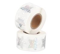 ELAYARD 2 Rolls Metallic Star Stickers for Self-Adhesive Shiny Reward Labels Sparkly Silver Star Decals for Classroom Party Favors Craft and Decoration Safe Edges Easy Peel and Stick