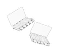 ELAYARD 2 Sets Clear Plastic Coin Capsules Storage Case for Collectors Transparent Holder Box for Coins Collection Portable Lightweight Organizer with Protection