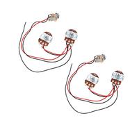 ELAYARD 2 Sets Electric Bass Wiring Harness Kit for Musicians Wear Resistant Wiring Parts Signal Loss Reduction Compatible with Various Bass Models for Upgrades and Repairs