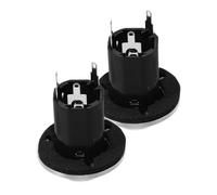 ELAYARD 2 Sets Electric Guitar Endpin Jack Stereo Output Plug with Cover Guitar Parts for Pickup Eq Easy External Installation