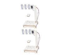 ELAYARD 2 Sets Stem Traffic Light Kit for DIY Wooden Crosswalk Signal Model with Easy Digital Programming Educational for Hands Science Learning and Family Interaction