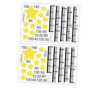 ELAYARD 2 Sheets of Full-Colour Star Shape Height Chart PVC Stickers for Kids Growth Measurement, Self-Adhesive and Fade-Resistant Wall Decals to Decorate Your Room or Kindergartens