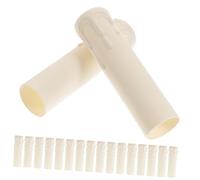ELAYARD 20 Pcs Plastic Candle Socket Tubes for Chandeliers and Heat Resistant Drip Covers Lightweight Retro Design for Crystal Lamp Holders White Φxmm Replacement Sleeves
