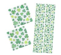 ELAYARD 20 Pcs St Patrick’S Day Party Napkins Green Shamrock Print, Disposable Paper Serviettes for Irish Dinner, Wedding and Birthday Table Decoration