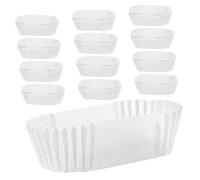 ELAYARD 2000pcs Disposable Boat Shape Bread Baking Liners White Paper Loaf Cups Lightweight Portable Cupcake Holders for Weddings Parties Showers and Home Use