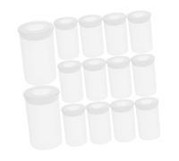 ELAYARD 200pcs Plastic Film Canister Holders with Airtight Lids Small Cylindrical Storage Containers for Fish Hooks Beads Accessories Portable Secure Coin Reel Cases