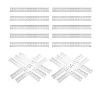 ELAYARD 20pcs 300mm Aluminum DIN Rail Mounting Slotted Rails for Electrical Circuit Breaker Control Cabinet Distribution Box Terminal Bracket