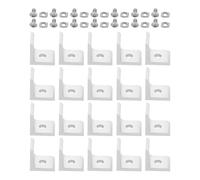 ELAYARD 20pcs Aluminum 2 Hole L Bracket Connector for 2020 T Slot Extrusion, Inside Corner Gusset with Screws, Vertical Angle Joint Brace for Industrial and DIY Projects