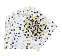 ELAYARD 20pcs Black Dots Printed Dinner Napkins with Stars and Dots Pattern Absorbent Tissue Paper for Wedding Birthday Party Supplies Chic Design for Formal Celebrations