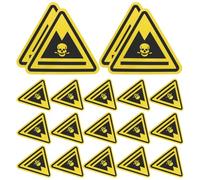 ELAYARD 20Pcs Danger Safety Warning Stickers 12X12Cm Self Adhesive Vinyl Warning Labels for Hazardous Waste Containers Industrial Caution Safety Decals for Chemical Use